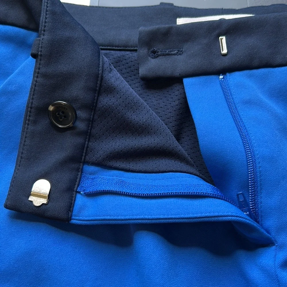 Tory Burch Sport Tech Twill Golf Skirt Surf Blue Tory Navy Pickleball Sz M